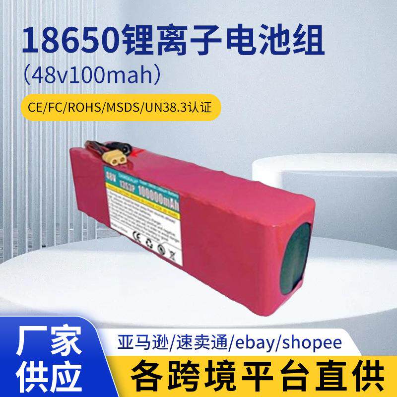 电动自行车电池 48v 29Ah 18650 锂离子电池组 13串3并+充电器