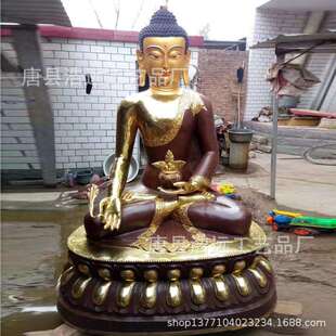 全铜大威德金刚像 鎏金持剑文殊 紫铜单坚护法像藏佛大日如来雕塑