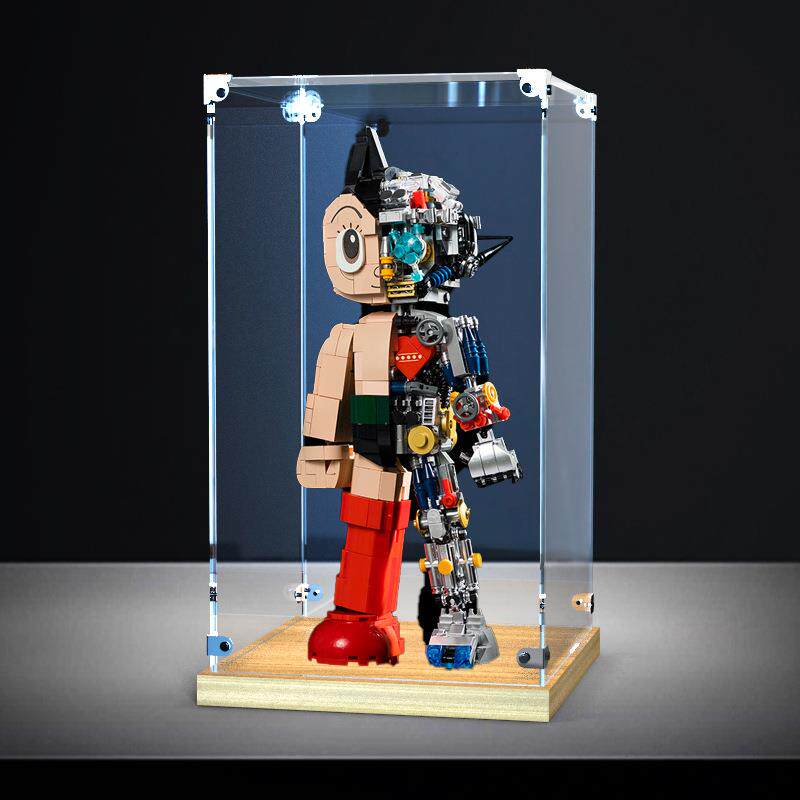 亚克力展示盒适用拼奇86203积木铁壁阿童木防尘罩亚克力模型收纳