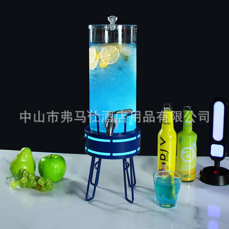 酒吧网红发光酒泡桶带龙头3L果汁桶啤酒桶扎啤木桶酒泡餐厅家用