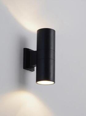 亚马逊LED圆管户外室内壁灯简约双头cob走廊院子外围栏栅壁灯