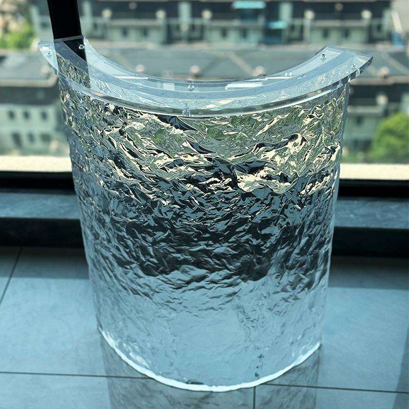 餐桌亚克力桌腿透明冰山纹圆弧桌脚支架茶几腿桌角吧台支撑脚岛台