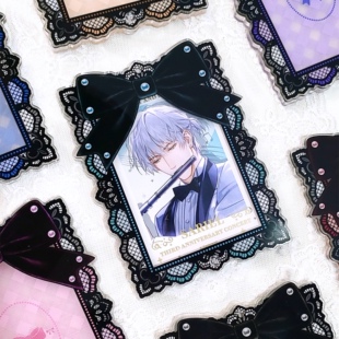 糖匣丝绒礼赞谷美亚克力卡框3寸3.5寸小卡拍立得卡砖相框展示架