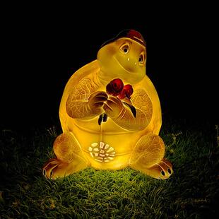 led动物造型灯乌龟灯发光情人龟树脂草坪灯景观装饰小品灯庭院灯