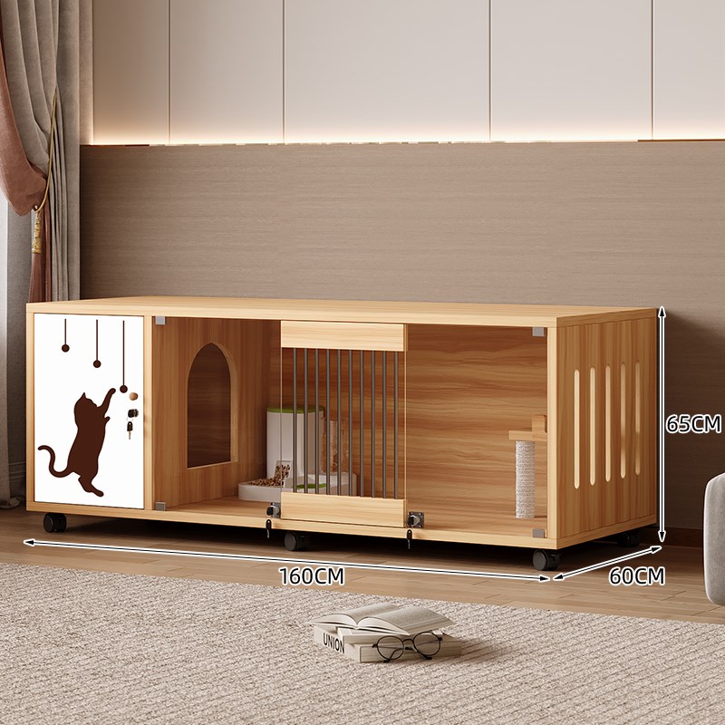 猫笼子实木室内i超大宠物店展示猫柜繁育寄养柜猫窝定制猫舍猫别