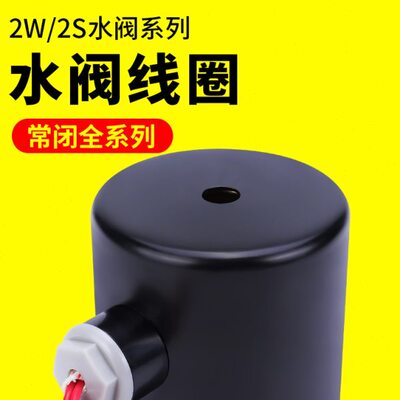 电水阀磁控制线24v气阀开关放电磁阀线圈水阀阀22012v全铜电子v电
