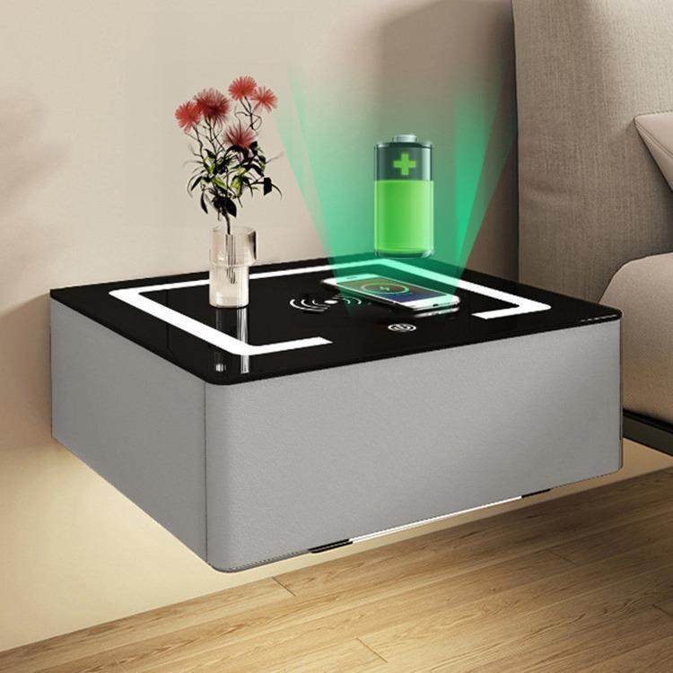 悬浮床头柜智能充电带灯悬空卧室岩板轻奢床边储物柜子床头置物架,电子元器件市场,其它元器件,淘宝优惠券,粉丝福利购,淘宝优惠卷