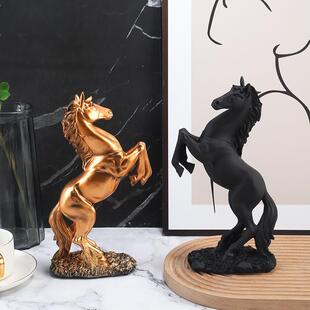 腾空马桌面装饰品酒柜书柜办公室马到成功树脂工艺品摆件手工造型