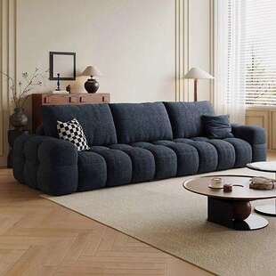 广东佛山云朵雪尼尔绒沙发客厅芙直排小户型新款棉花糖泡布艺沙发