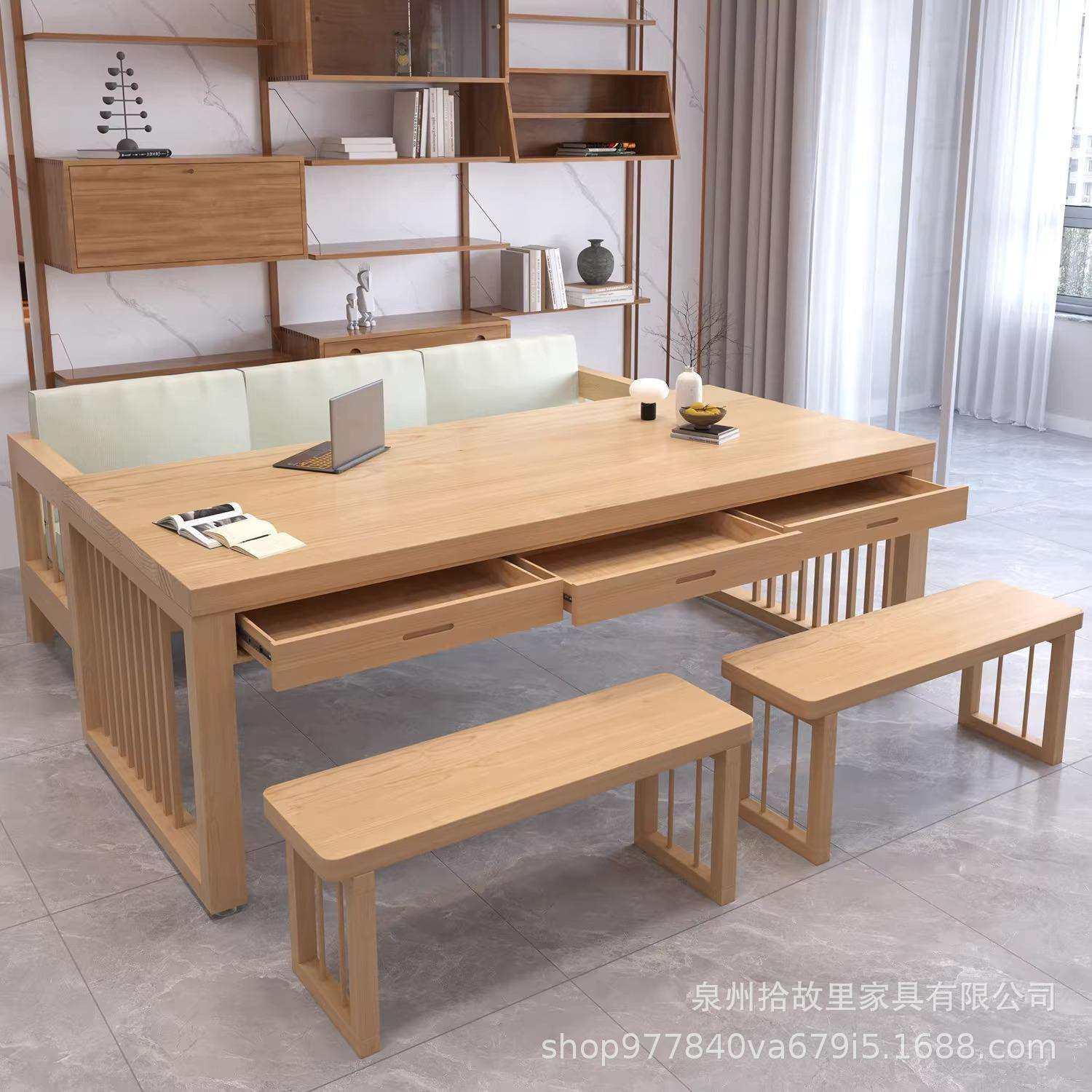 简约客厅实木办公桌创意设计带抽屉大板书法桌多人休闲洽谈泡茶桌,鲜花速递/花卉仿真/绿植园艺,割草机/草坪机,淘宝优惠券,粉丝福利购,淘宝优惠卷