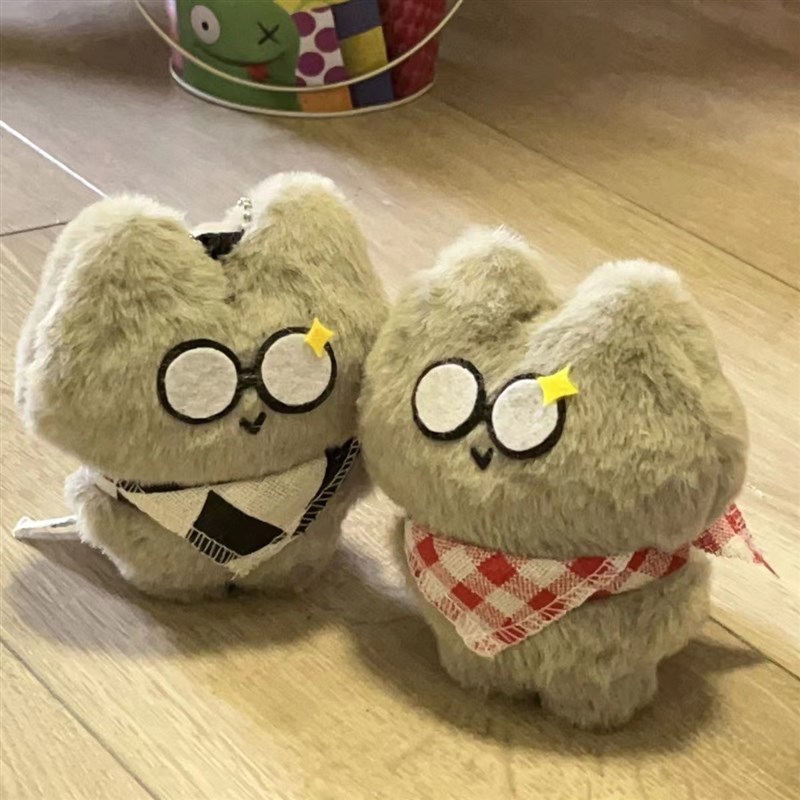 seventeen全圆佑wonwoo水泥猫毛绒挂件手作玩P偶卡套 可爱毛毛学.