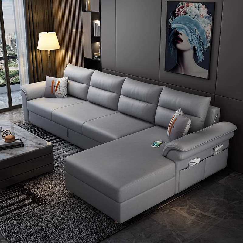 多功能沙发床转角贵妃椅两用四人位直排叠床客厅书房小户型沙发床