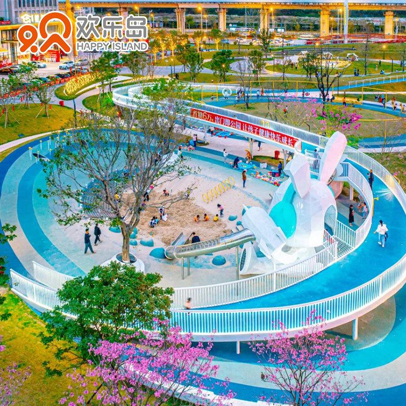 公园小区景儿乐童园户外无动非标游乐力设区备622兔子造型滑梯设