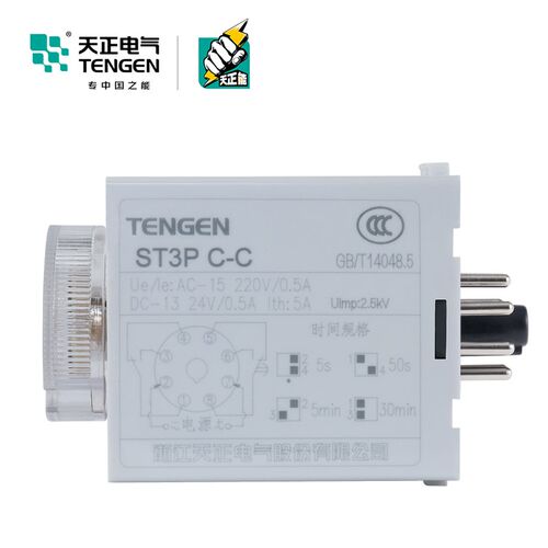 天正 时间继电器ST3PC-A/B/C/D通电延时JSZ3C带一组瞬动触点220V