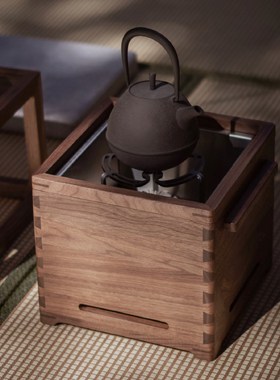 九间房火a钵碳炉禅意新中式茶道榫卯榻榻米围炉煮茶烧水茶炉