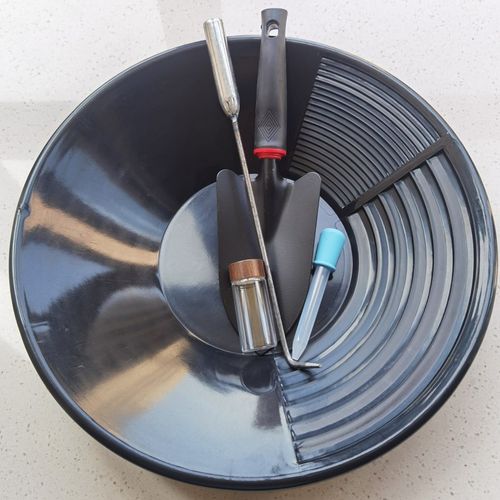 大号38CM手摇淘l金盆工具户外金矿沙金洗金淘金盘淘金工具全套出