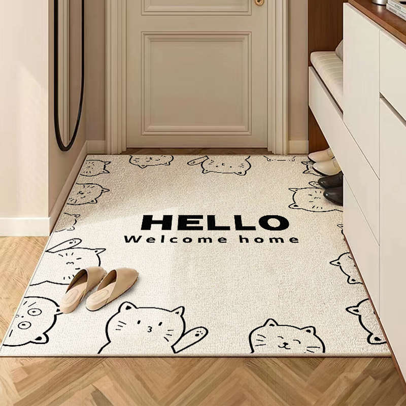 地毯入户客厅玄关简约创意t进门地垫家用卧室门口耐脏可裁剪防滑