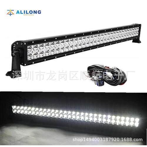 汽车LED工作灯 60LED 180W 长条灯越野车改装车顶射灯铺路灯