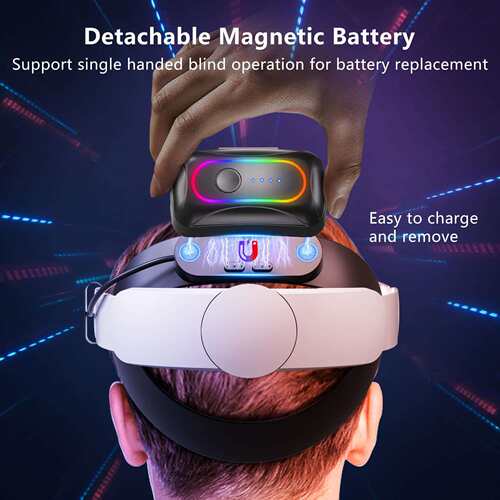 Meta Quest3/3s精英头戴20000毫安磁吸快充电源PD20W VR配件工厂