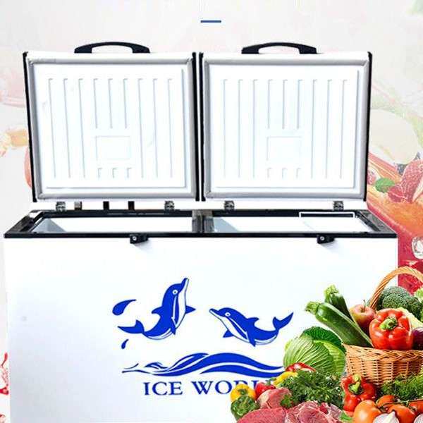 冰柜商用全冷冻柜家用冷藏两用大容量卧式双温小型冷柜雪糕柜冰箱