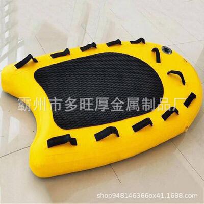 Inflatable rescue floating board for water bodies