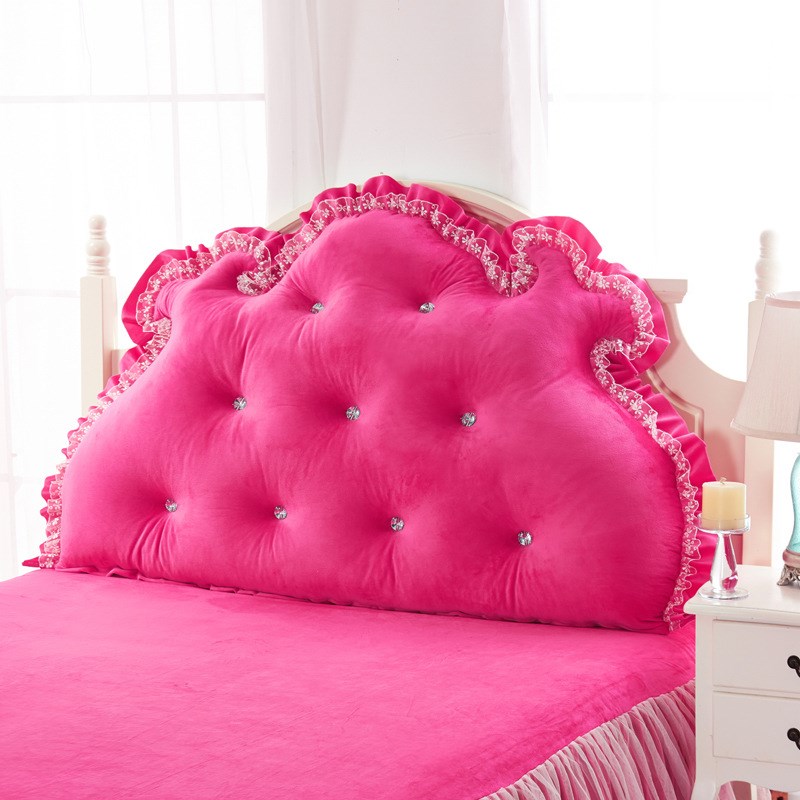 韩式床头靠垫软包双人大靠背垫榻榻米少女公主可爱床上靠枕可固定