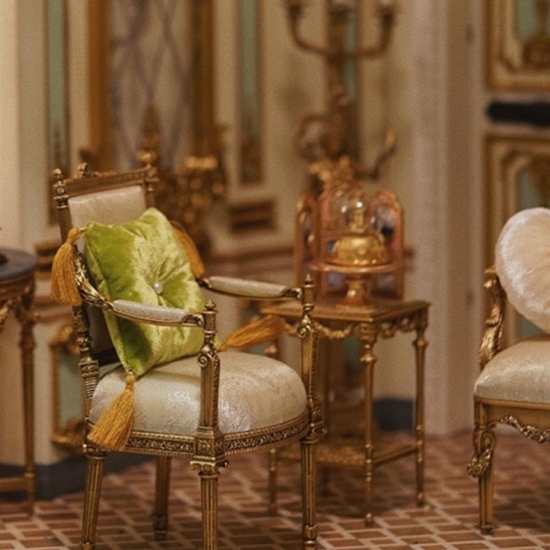 微观臻慕 奥古斯特单人扶手椅子材料包迷你微缩模型