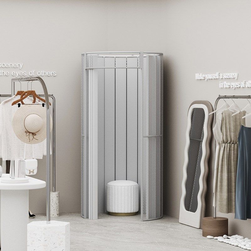 简约服装店试衣间可移动落地试圆形更衣室商场活动模特临时换衣间