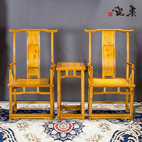 仙作红木家具金丝楠四出头官帽椅小叶桢楠明清古典太师休闲椅实木