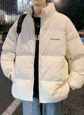 秋冬季加绒厚男士棉服装2023年新款羽绒棉衣外套男生棉袄面包情侣