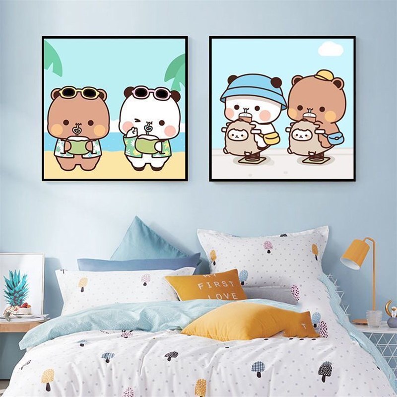 一二布布可爱儿童房装饰画卡通动漫卧室床头挂画客厅餐厅墙面壁画