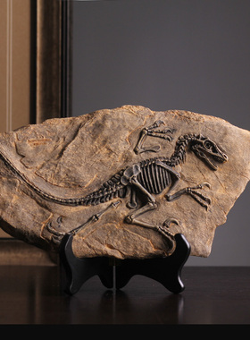 北欧恐龙复古摆件壁饰创意壁挂软装饰品办公室桌面小摆设品甲骨文