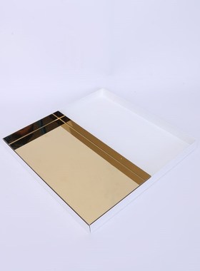 现代简约北欧托盘样板间收纳盘酒店软装饰品客厅茶几果盘轻奢摆件