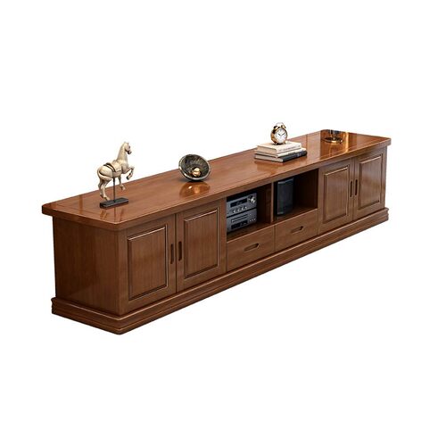 实木电视柜简约现代茶几组合家用客厅小户型可伸缩储物电视机柜子