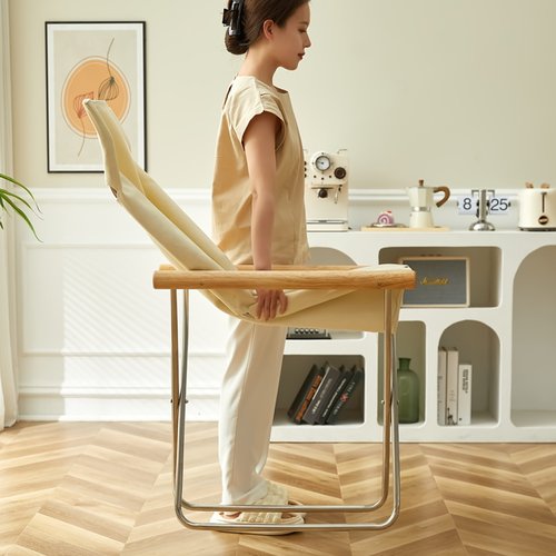 北欧阳台折叠椅靠背休闲椅家用躺椅午休折叠户外帆布椅子懒人可躺