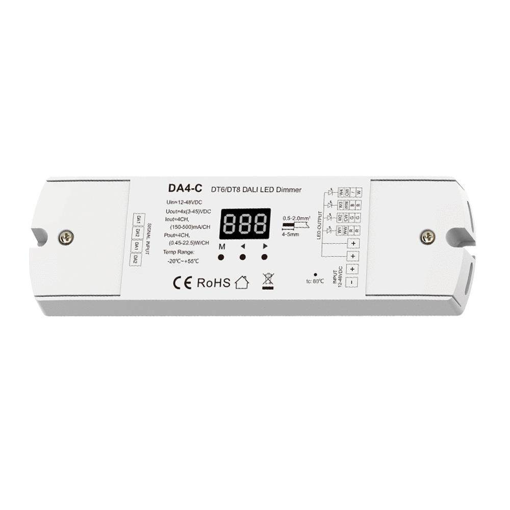DA4-C DC12-48V 4 x (0.45-22.5)W DALI4路恒流LED调光器1-4地址