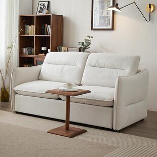 沙发床两用带床垫全拆洗可折叠小户型奶油风双人位布艺沙发