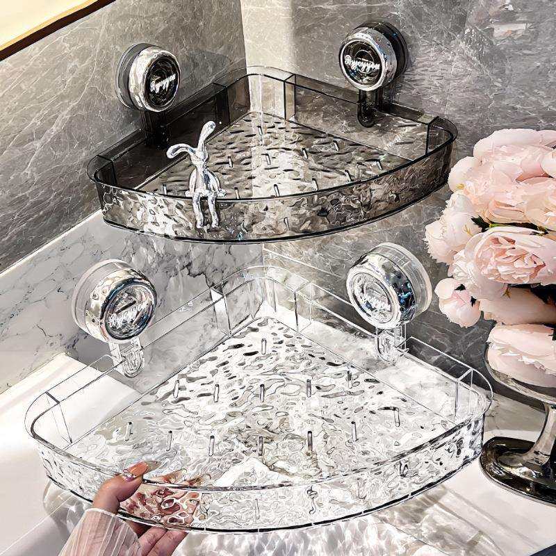 浴室吸盘置物架免打孔卫生间厕所洗漱台墙上壁挂洗澡间三角收纳架,鲜花速递/花卉仿真/绿植园艺,割草机/草坪机,淘宝优惠券,粉丝福利购,淘宝优惠卷