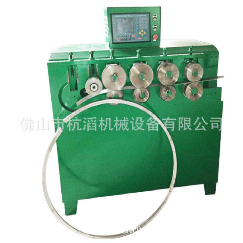 灯饰灯带扁钢条自动伺服数控卷圆打圈机 扁钢法兰卷环成型机