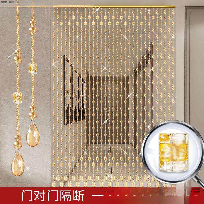S〃S〃水晶葫芦珠帘门帘玄关过道隔断帘免打孔挂帘卧室卫生间客厅