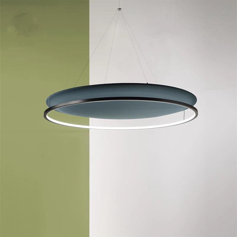 现代led吊灯简约创意圆形客厅展厅灯北欧卧室餐厅咖啡厅书房灯具