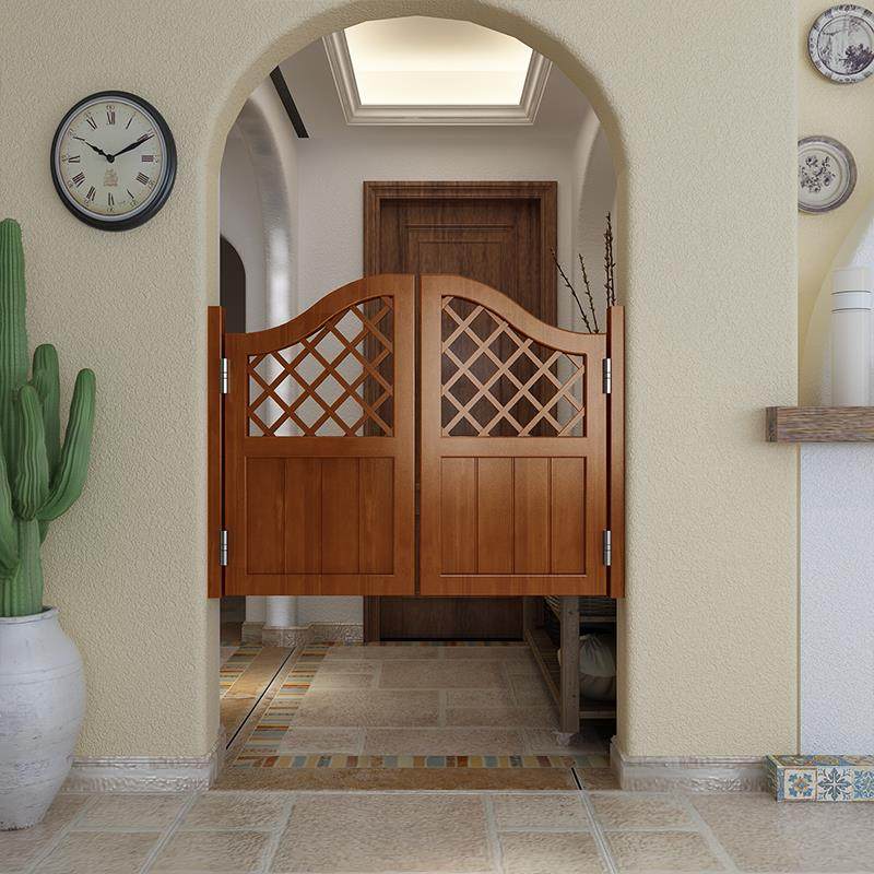 田园半腰吧台栅栏门牛仔门隔断门自由开放式厨房门门风格腰门小门