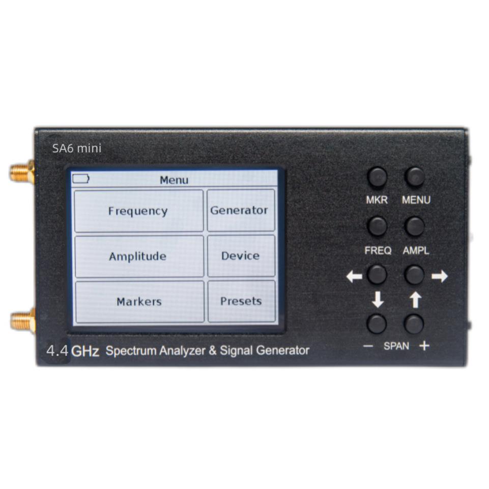 SA6 Mini手持频谱分析仪支持35-4400MHz3.2寸信号发生器频谱仪
