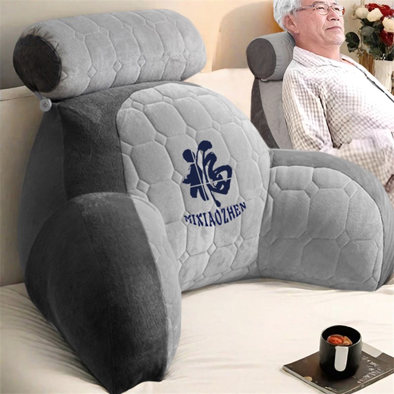 老人护腰居家g躺床加大加厚护颈床头靠垫足斤不塌陷大靠背久靠不