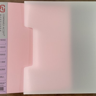 新式港澳精英用带分类标签插袋的活页I合同文件收纳夹 高效分类