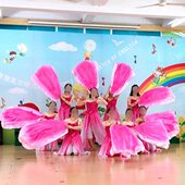 秧歌扇盛世会舞蹈入场运动舞台道具开牡丹开场舞扭子演出大花花瓣