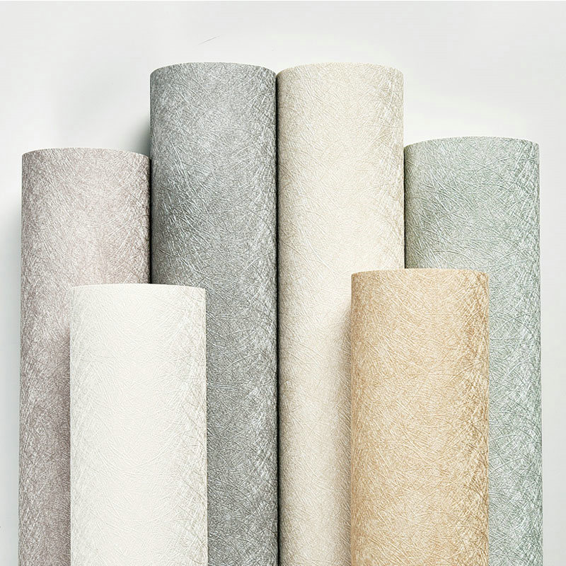 3d立体蚕丝墙纸自粘卧室温馨北欧素色H防水翻新客厅纯色背景墙壁