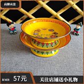 用品蓝色蒙古包古搪瓷工艺品民族饭店八餐厅高宝盘角餐具蒙族特色