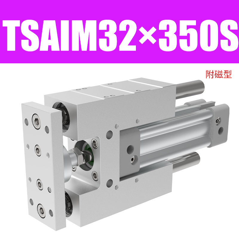 亚德客带导向支架气缸TSAIM/TSAIL32/40/50/63/8N0/100-123456789