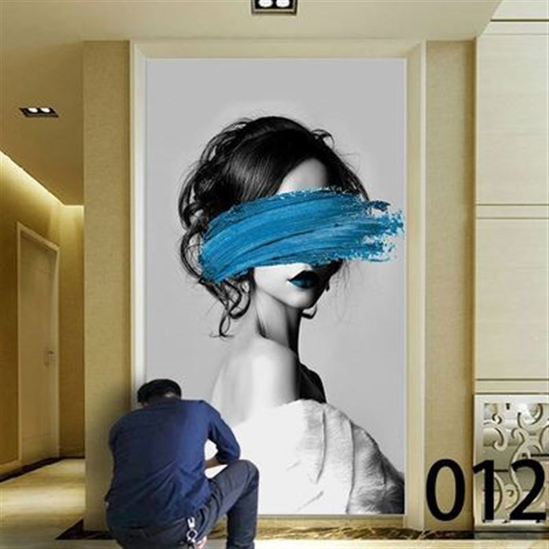 个性理发店墙纸现代简约美发店壁纸C3D立体网红拍照墙壁画发廊墙